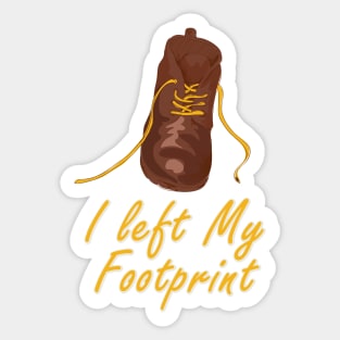 I left my Footprint - Shoe Sticker